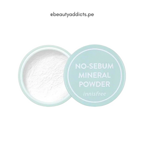 No Sebum Mineral Powder Innisfree, polvo traslúcido que controla brillo y exceso de sebo.