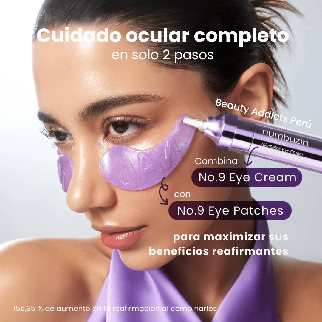 Cuidado antiarrugas para ojos completo con efecto tensor y revitalizante: No. 9 Eye Cream y No.9 Eye Patches.