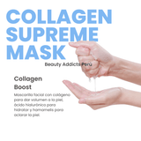 Mascarilla hidratante con colágeno que revitaliza piel opaca, aportando nutrición intensiva y efecto glow inmediato.