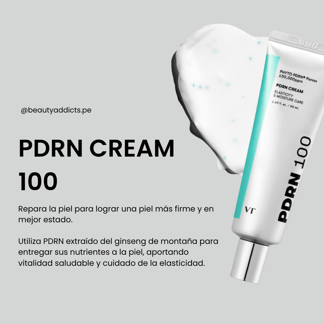 VT Cosmetics PDRN Cream 100 ayuda a reparar y suavizar la piel seca.