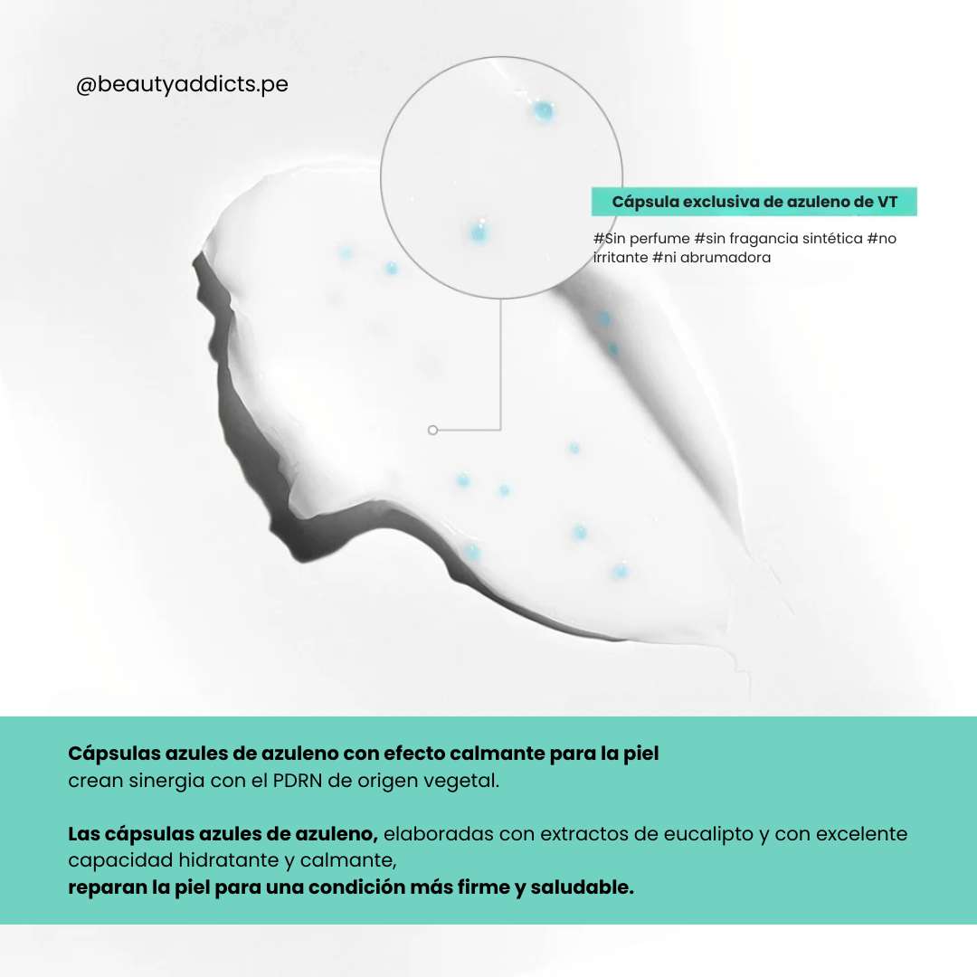 PDRN Cream 100 de VT Cosmetics calma y nutre la piel sensible.