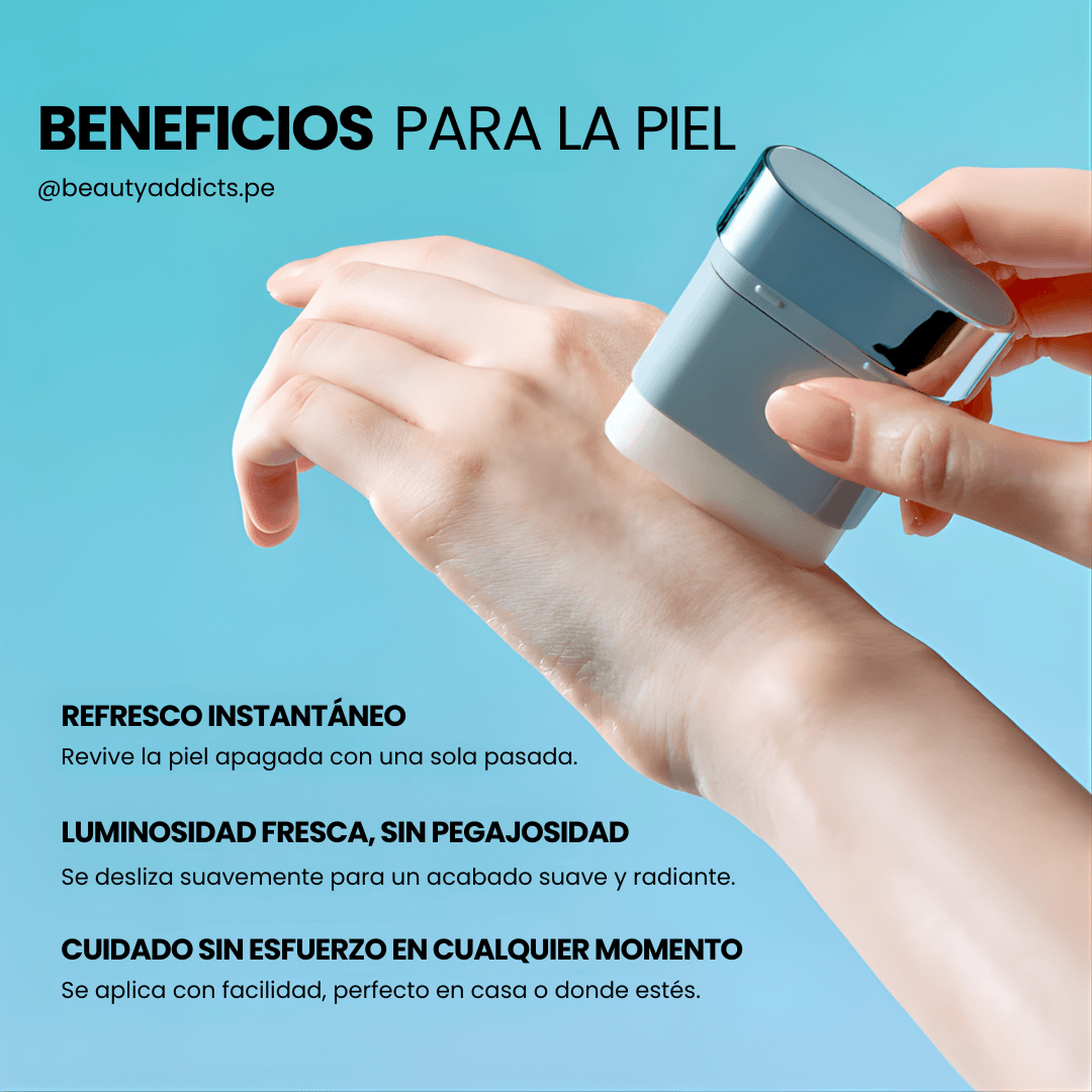 VT Cosmetics PDRN Essence Stick Balm en formato barra para hidratación localizada y refresco instantáneo.