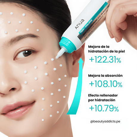 Crema PDRN Hyaluronic Acid 100 de Anua con ácido hialurónico para elasticidad y firmeza.