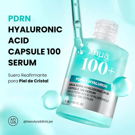 Anua PDRN Serum que mantiene la hidratación por 24 h y fortalece el cutis sensible.