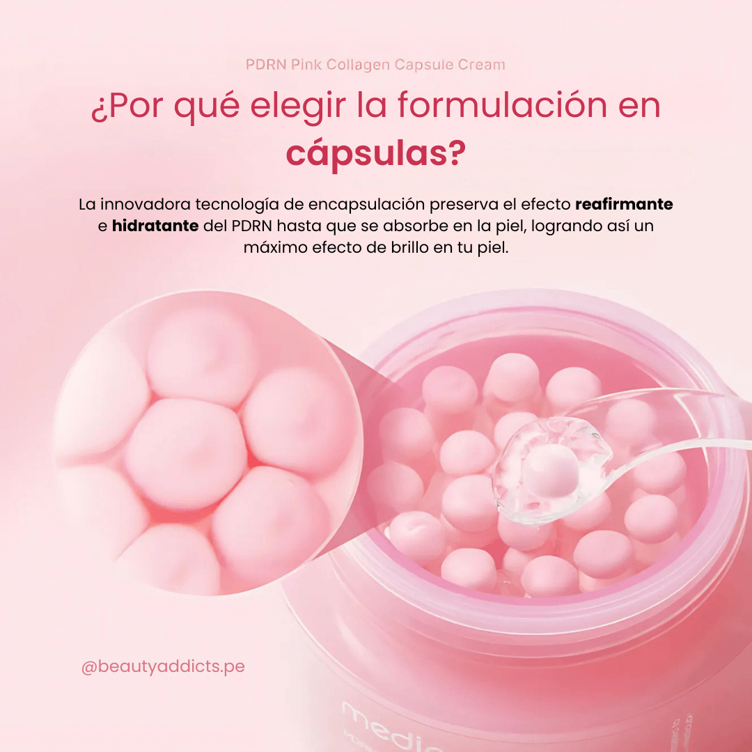 PDRN Pink Collagen Capsule Cream de Medicube, colágeno en capsulas para un efecto reafirmante e hidratante del PDRN.