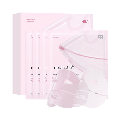 PDRN Pink Collagen Gel Mask 4 unidades hidrata y fortalece la barrera cutánea.