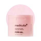 Medicube PDRN Pink Collagen Toning Gel Toner Pad hidrata y mejora elasticidad.