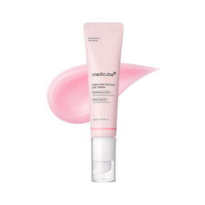 Medicube PDRN Pink Peptide Eye Serum ilumina ojeras y suaviza líneas con retinol y PDRN. 