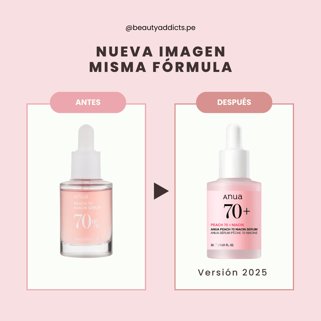 Sérum Anua con 70% extracto de durazno y niacinamida para manchas.