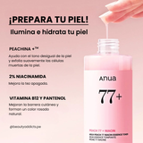 Tónico esencia de Anua con 77 % de extracto de durazno para piel suave y radiante.