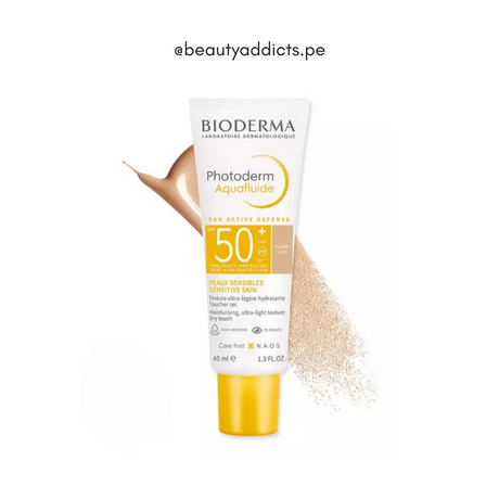 Bioderma Photoderm Aquafluide SPF 50+, fotoprotección alta con textura fluida y acabado invisible.