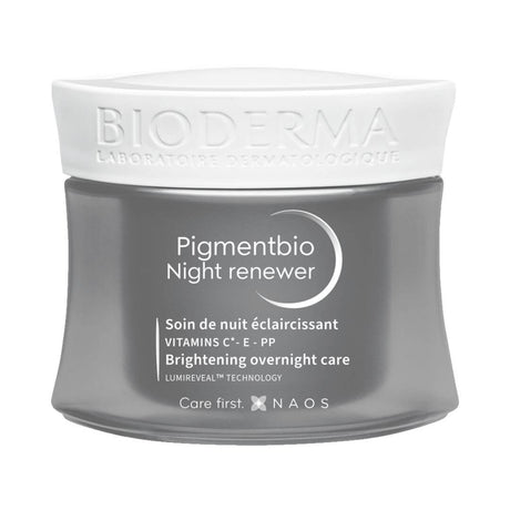 Pigmentbio Night Renewer Bioderma regenera y unifica el tono de la piel mientras duermes.