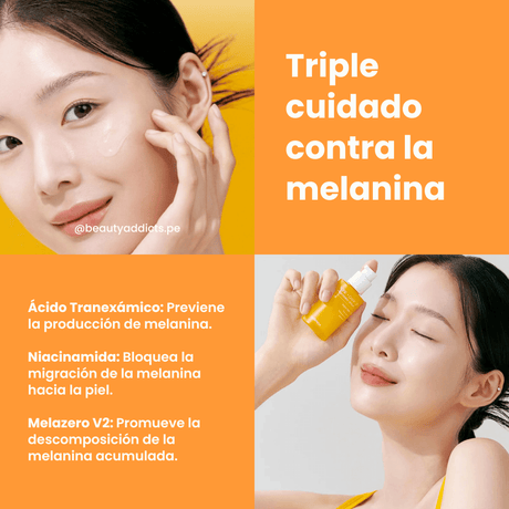 Efecto despigmentante del Celimax Serum: previene, inhibe y elimina melanina.