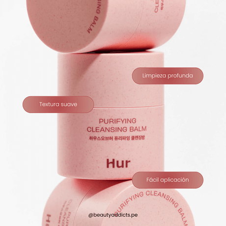 Bálsamo limpiador de House of Hur que se transforma en aceite al masajear limpiando profundamente la piel.
