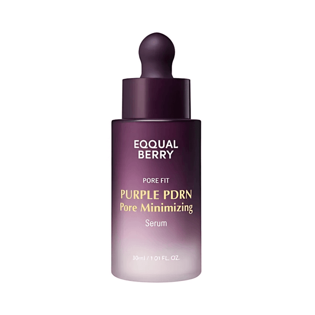 Purple PDRN Pore Minimizing Serum de Eqqualberry reduce poros y mejora firmeza de la piel.