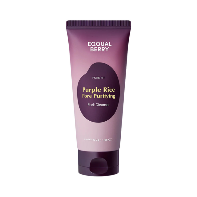 Eqqualberry Purple Rice Pore Purifying Pack Cleanser limpia poros y elimina impurezas con arroz morado.