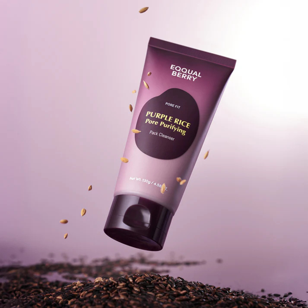 Purple Rice Pore Purifying Pack Cleanser de Eqqualberry ayuda a afinar poros y controlar brillos.