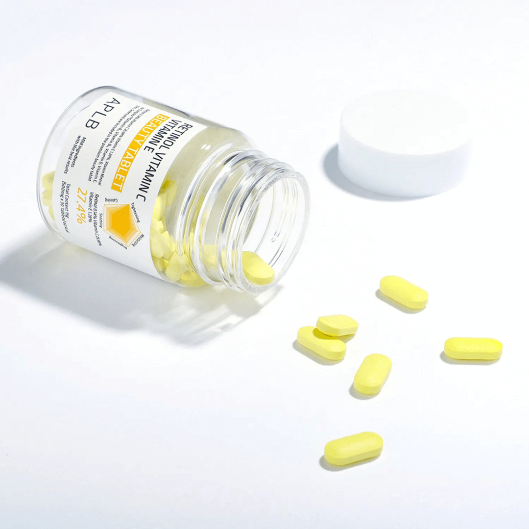 Retinol Vitamin C Vitamin E Beauty Tablet APLB combate los signos del envejecimiento cutáneo.