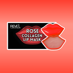 Mascarilla labial Revel Professional Rose Collagen Lip Mask con colágeno y extracto de rosa que hidrata profundamente, mejora la elasticidad y suaviza labios secos o agrietados durante la noche.
