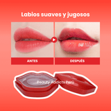 Mascarilla nocturna para labios con colágeno y rosa, diseñada para restaurar la barrera labial, reducir resequedad y dejar una textura suave y voluminosa al despertar.