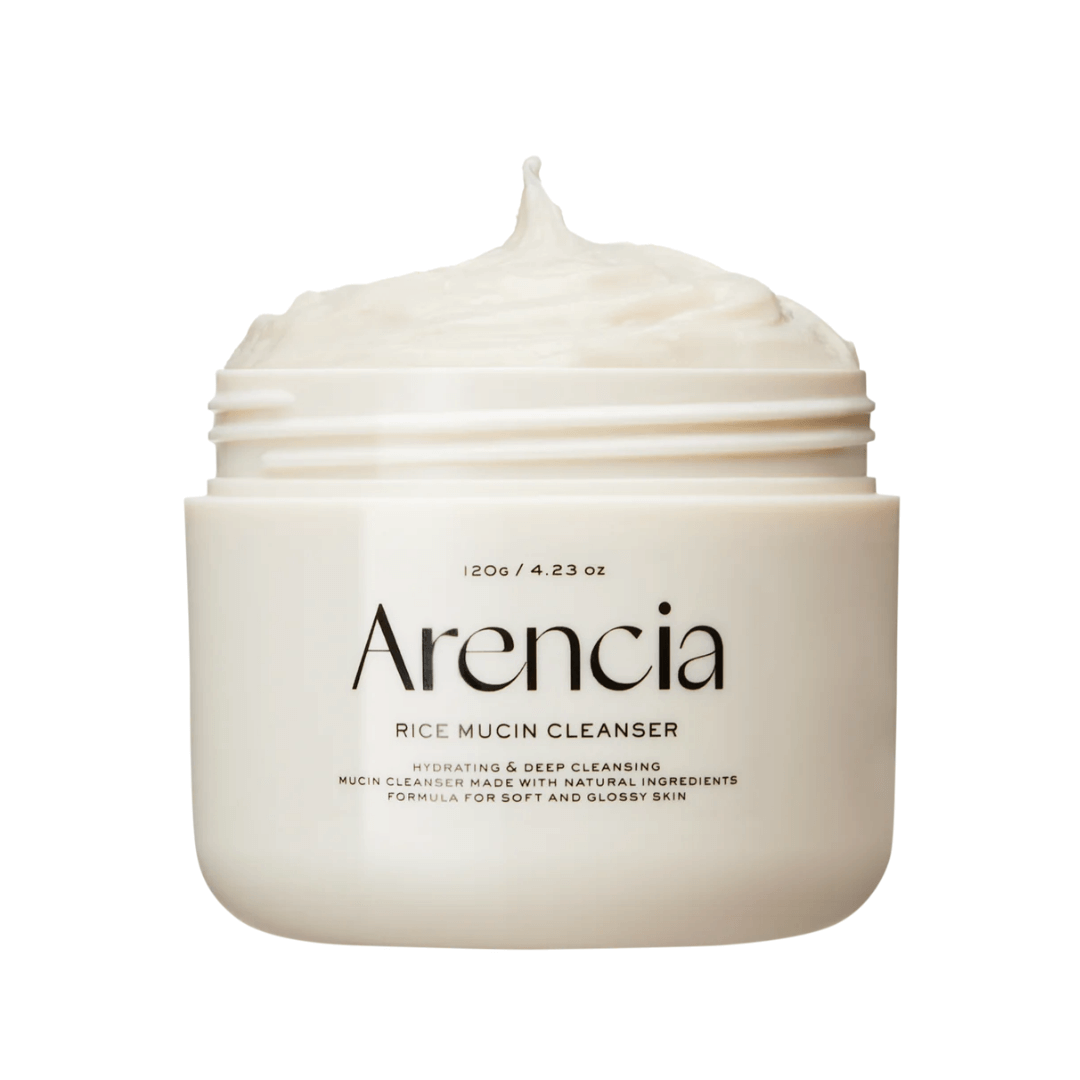 Rice Mucin Cleanser de Arencia con mucina de arroz que limpia sin resecar, hidrata y mejora la elasticidad.