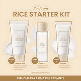 I’m From Rice Starter Kit combina tres pasos para una piel equilibrada y nutrida.