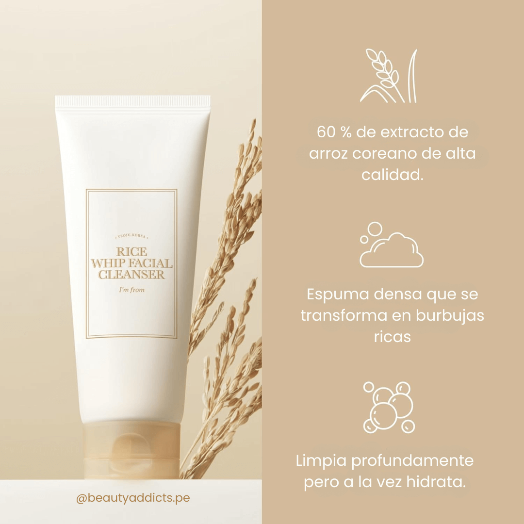I’m From Rice Starter Kit cuidado completo con extracto de arroz para suavidad y brillo.