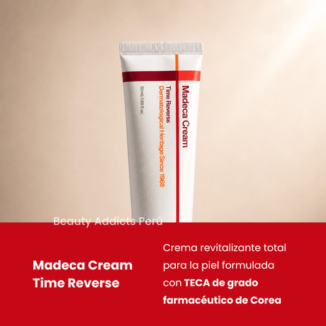 Crema antiedad Centellian24 Madeca Cream Time Reverse con centella asiática que ayuda a mejorar firmeza, elasticidad y reducir arrugas.