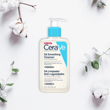 CeraVe SA Limpiador Anti-rugosidades sin perfume, hipoalergénico y no comedogénico.