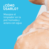 SA Limpiador Anti-rugosidades de CeraVe que suaviza la piel áspera con exfoliación química no abrasiva.