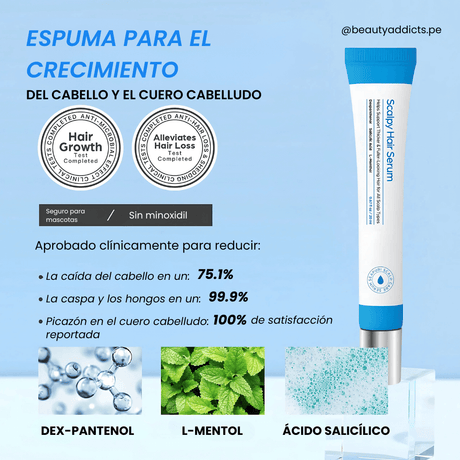 Scalpy Hair Serum de Seapuri nutre las raíces con extractos marinos revitalizantes.