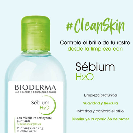 Sébium H2O Bioderma agua micelar purificante ideal para piel con tendencia acneica.