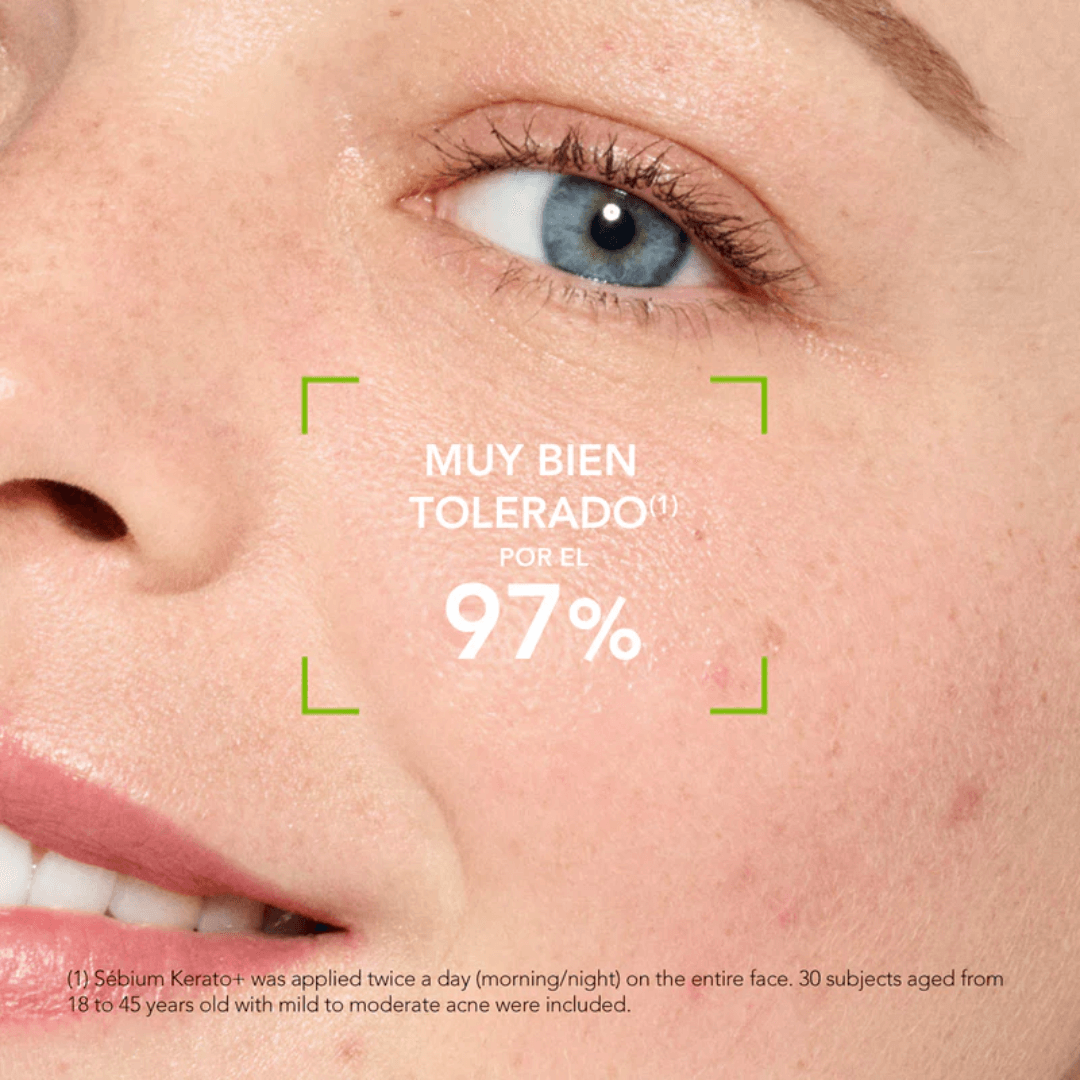 Sébium Kerato+ Bioderma ayuda a prevenir brotes y mantiene la piel limpia y equilibrada.