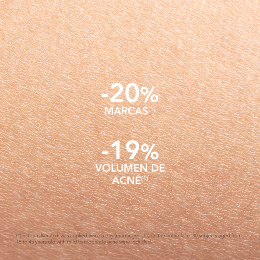 Sébium Kerato+ Bioderma textura ligera de rápida absorción que deja piel mate y uniforme.