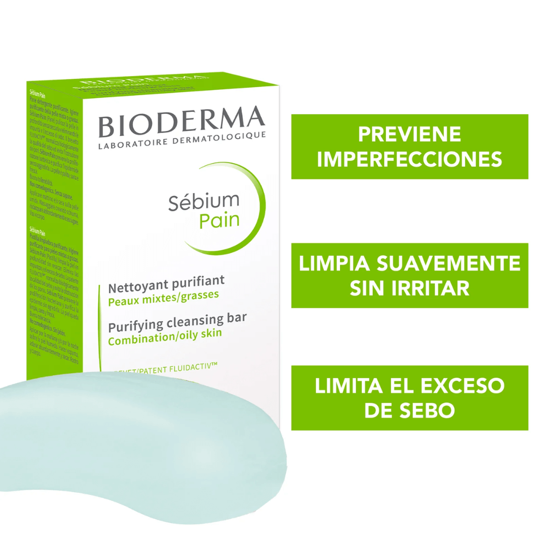 Sébium Pain Bioderma elimina impurezas y ayuda a prevenir brotes e imperfecciones.