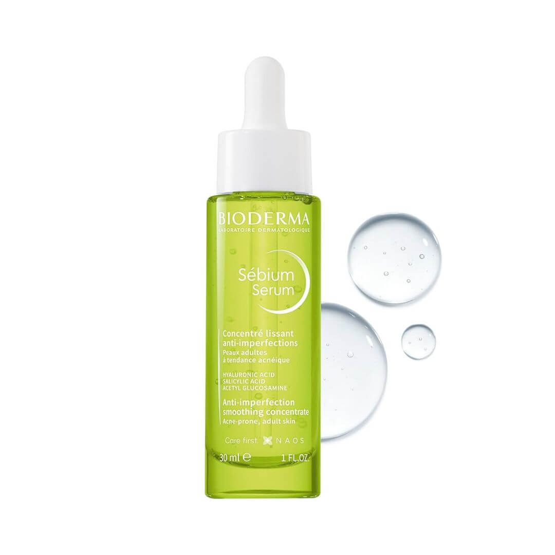 Bioderma Sébium Serum, tratamiento exfoliante suave ideal para piel grasa o con acné.