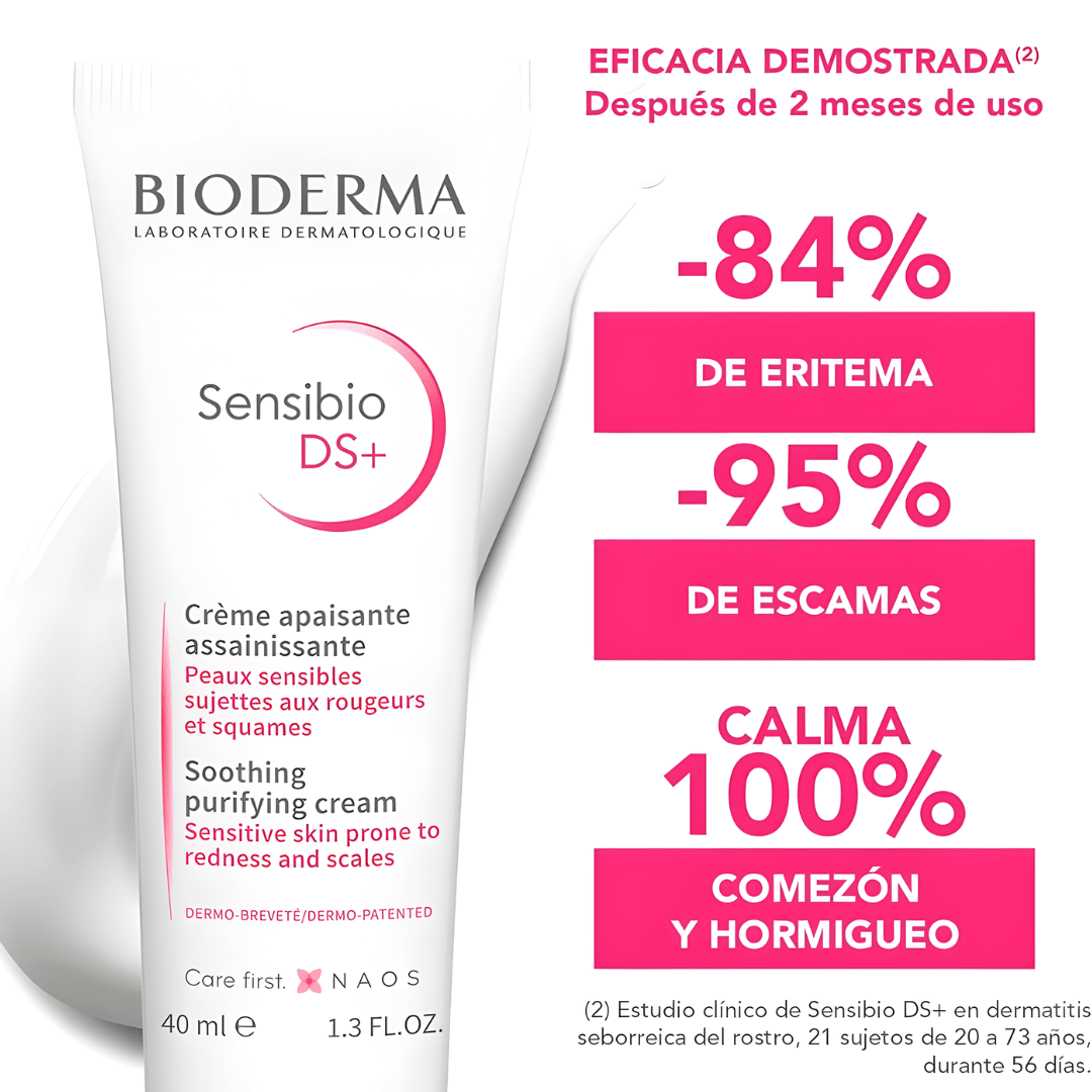 Sensibio DS+ Bioderma textura ligera que hidrata y suaviza sin sensación grasa.