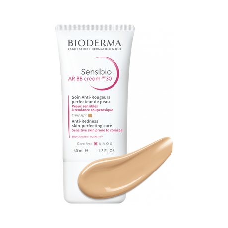 Sensibio AR BB Cream SPF 30 Bioderma unifica el tono y reduce rojeces con protección solar.