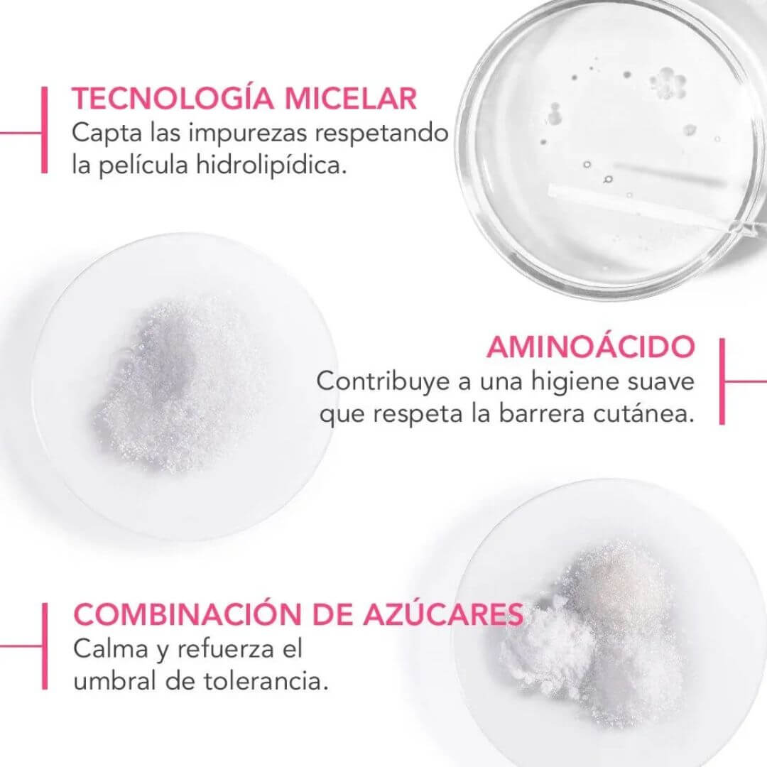 Sensibio Gel Moussant Bioderma fórmula suave que mantiene la hidratación natural.