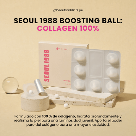 Bolita de colágeno Ksecret 100% colágeno para uso facial.