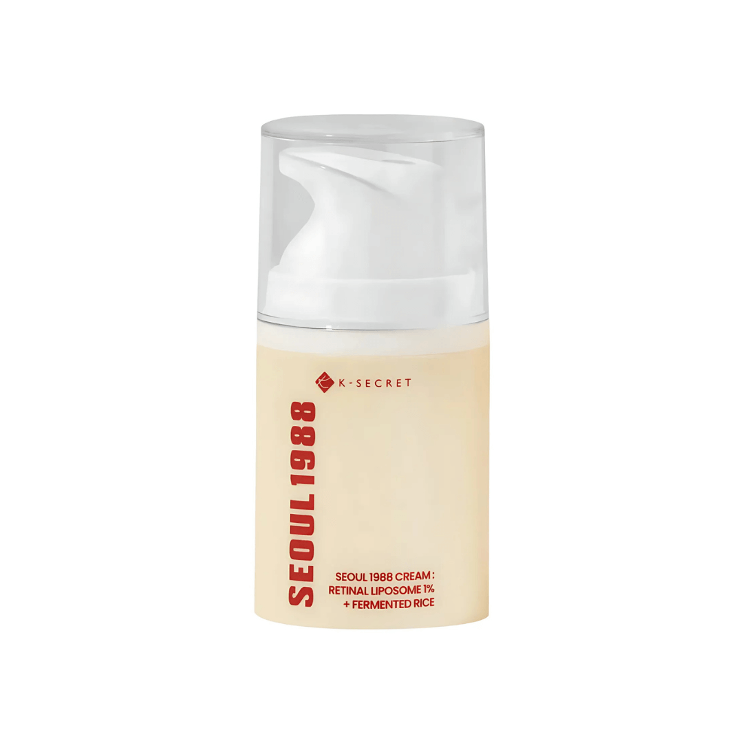 Crema antiedad con retinal y arroz fermentado.