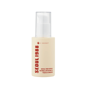 K-Secret Seoul 1988 Serum Retinal Liposome Black Ginseng con ginseng negro que revitaliza y energiza la piel.
