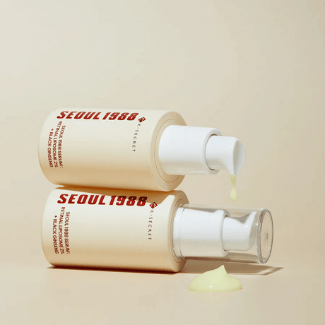 Sérum retinal coreano potente con ginseng negro para piel madura.