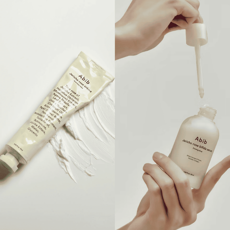 Sérum y crema Abib Jericho Reborn con extracto de Rosa de Jericó y bifida fermentada para una piel más firme y luminosa