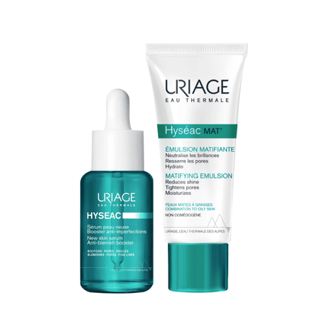 Set Uriage Hyseac Matificante con sérum y crema para controlar el brillo y reducir imperfecciones