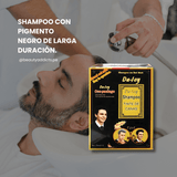 Shampoo con tinte sin amoníaco para un cabello saludable.