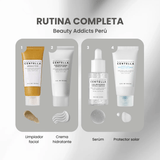 Rutina facial SKIN1004 con centella asiática diseñada para mejorar luminosidad y textura de la piel.