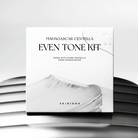 Madagascar Centella Even Tone Kit para mejorar claridad, hidratación y luminosidad del rostro.