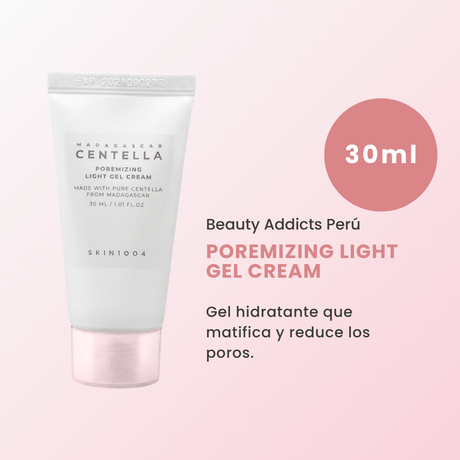 Poremizing Light Gel Cream. Set coreano para poros dilatados con centella asiática y efecto calmante.