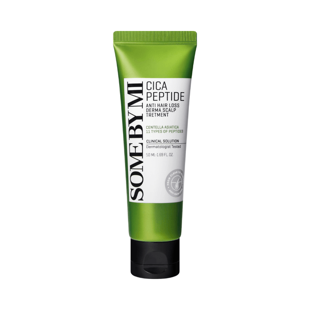 Tratamiento capilar Some By Mi Cica Peptide para fortalecer el cuero cabelludo y reducir la caída del cabello.